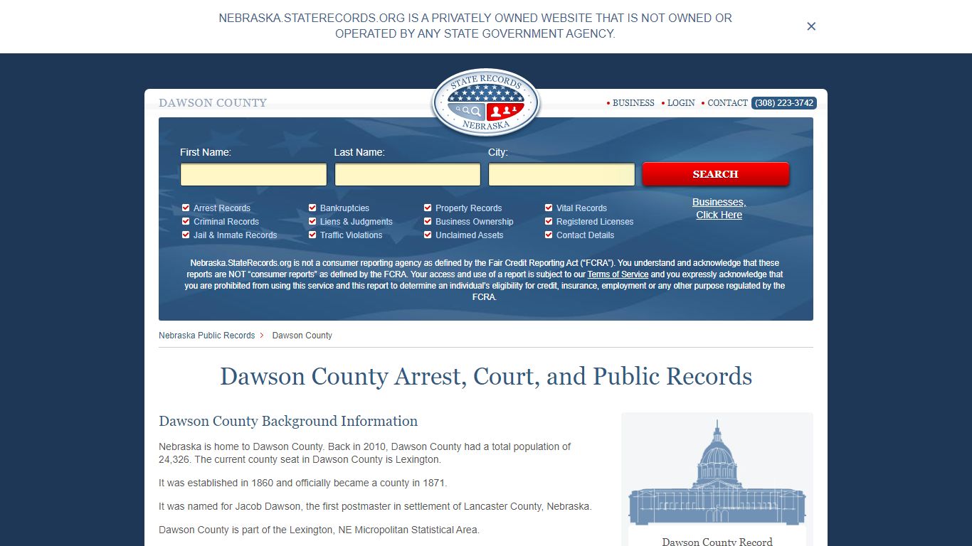 Dawson County Arrest, Court, and Public Records